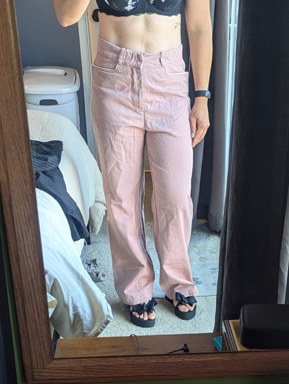 Cherry LA Wide Leg Pink Pants